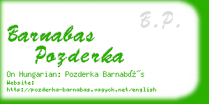 barnabas pozderka business card